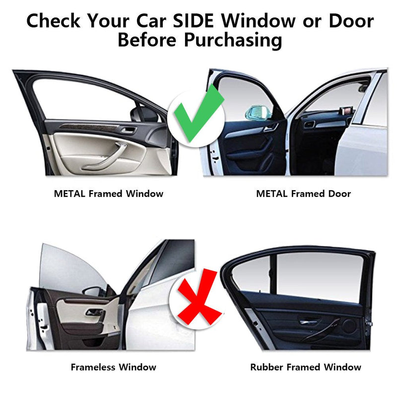 ggomaART Car Side Window Sun Shade - Universal Reversible Magnetic Curtain for Baby and Kids with Sun Protection Block Damage from Direct Bright Sunlight, and Heat - 1 Piece of Solid Black Solid Black Cloth