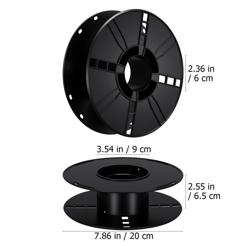 VILLCASE 1kg Cord Storage Reel Empty Plastic Spool, Wire Cable Storage | Compact Portable Design, Strong Plastic Construction, Fits All Cables and Leads, Black