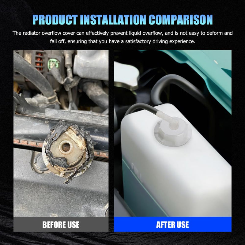 Coolant Reservoir Overflow Tank Cap, Radiator Coolant Cap, Expansion Tank Cap with Joint, Plastic Engine Coolant Expansion Reservoir Cap Replacement for Honda Accord Civic Pilot #19106-RNA-A48