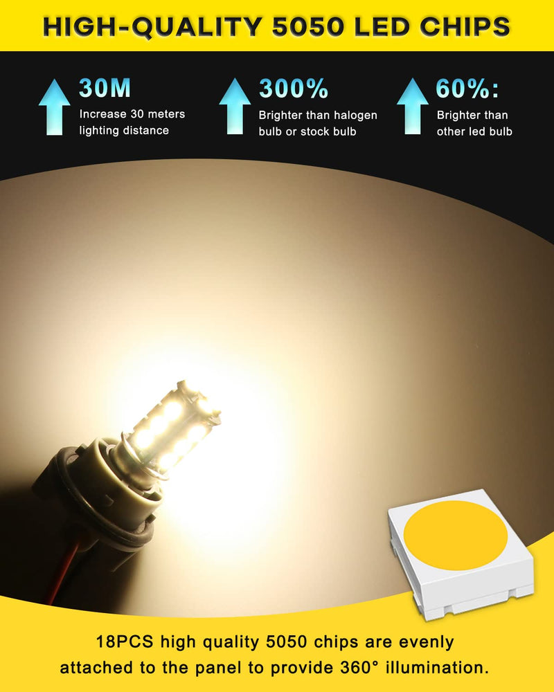 Qoope 1156 LED Bulb Warm White 1141 LED Bulbs RV Light Bulbs Interior 1073 7506 1003 BA15S Bulb for 12V Camper Travel Trailer Boat Motorhome Interior Lights, Pack of 10 10PCS