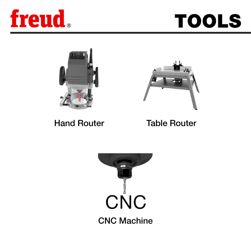 Freud 18-116: 1/4" Radius Round Nose Bit with 1/2" Shank
