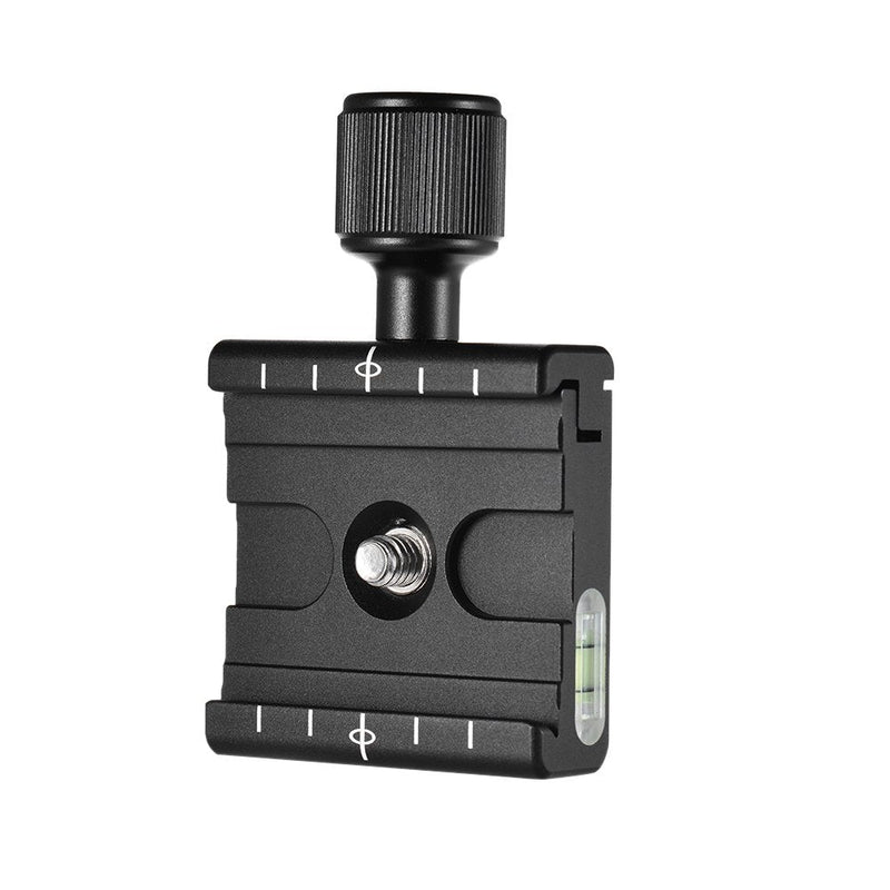 Andoer QR-50 Quick Release Plate Clamp Adapter with Built-in Bubble Level for Arca Swiss RRS Wimberley Tripod Ball Head