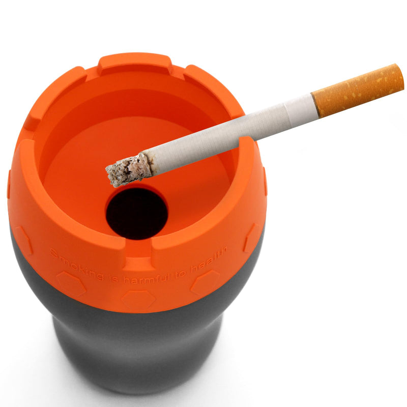 Car Silicone Ashtray,Auto Ash Tray Smokeless, Drop-Proof & Unbreakable Anti-Ash Splash Vehicle Cigarette Ashtray for Home Outside Office Car Accessories(Orange) Orange