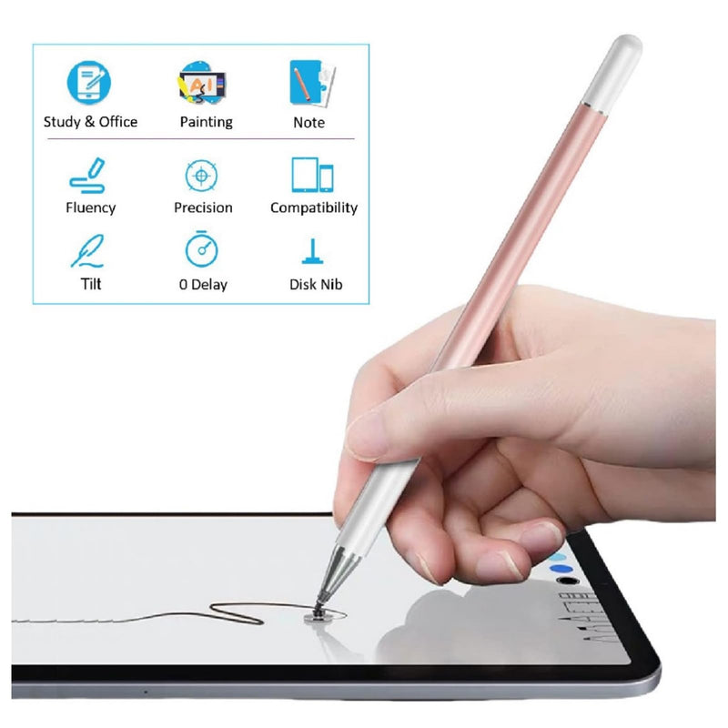 Stylus Pen for Samsung Galaxy Tab Tab A9+ / A8 / A7 / A7 Lite, High Sensitivity & Precision Capacitive Styli Pencil for Apple iPad/iPad Pro/Fire HD/Microsoft/Surface/All Touch Devices (White) White