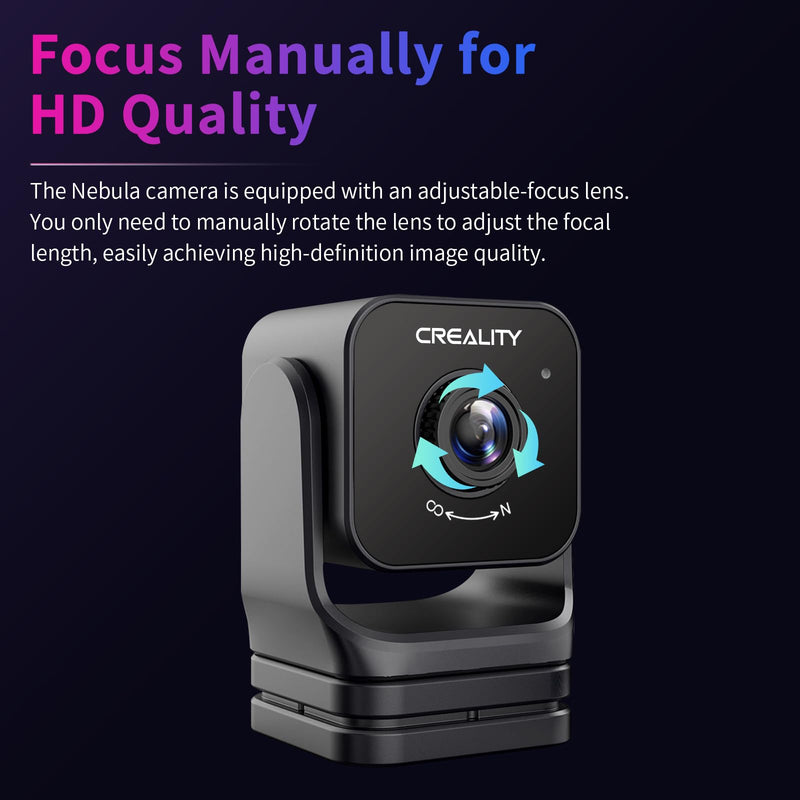 Creality Official Nebula Camera, 3D Printer Camera Night Vision Function 24-Hour Monitoring of Printing, Campatible Sonic Pad/Nebula Pad/Ender 3 V3 KE/Ender 3 V3/Ender 3 V3 Plus/CR 10 SE