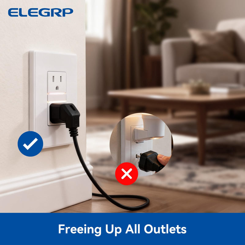 ELEGRP Decorative Outlet Night Light, Electrical Wall Outlets with Built in Led Guidelight 3000K, Tamper Resistant Receptacle, 15 Amp 125 Volt, Plate Cover Included, Matte White, 4 Pack Wall Plate Included Warm White