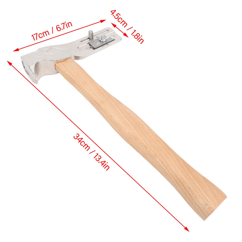 MWT 005 MH Roofing Hatchet, 17oz Drywall Hammer Hatchet, Magnet Roofing Hatchet, Carbon Steel Shingling Hammer with Wooden Handle, for Roof Repair, 13.4in, Weak Magnetic