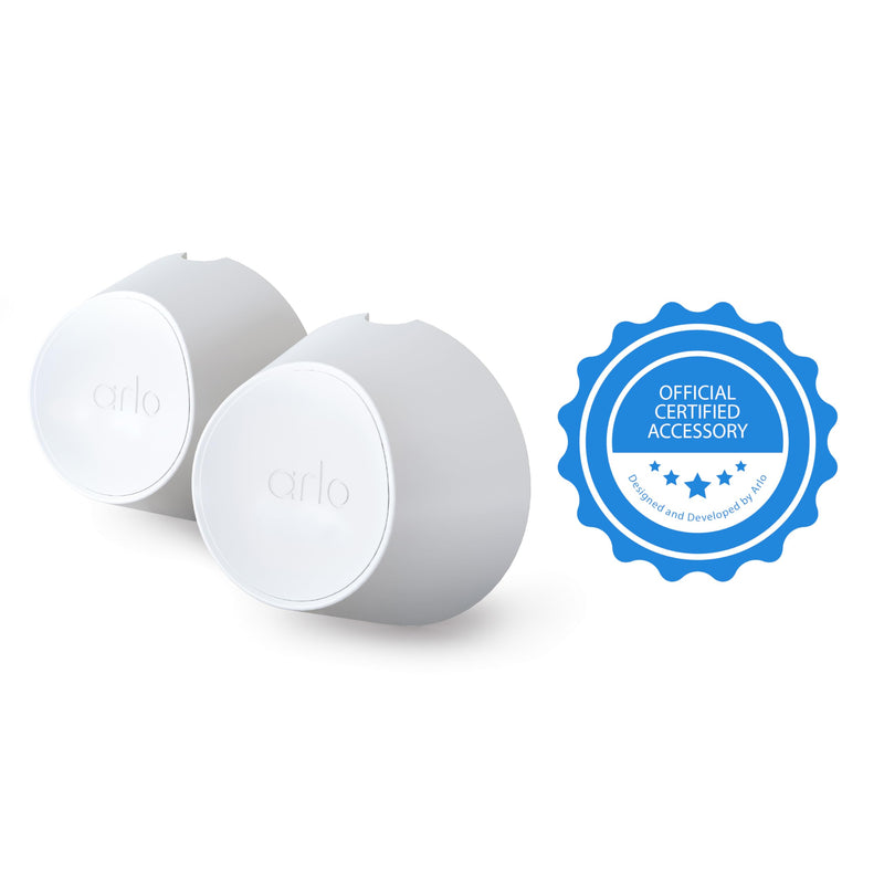 Arlo Magnetic Wall Mounts - Arlo Certified Accessory, Indoor or Outdoor Use, Works with Arlo Pro 5S 2K, Pro 4, Pro 3, Ultra 2, and Ultra Cameras, White - VMA5000, 2 Count (Pack of 1) Magnetic Wall Mount