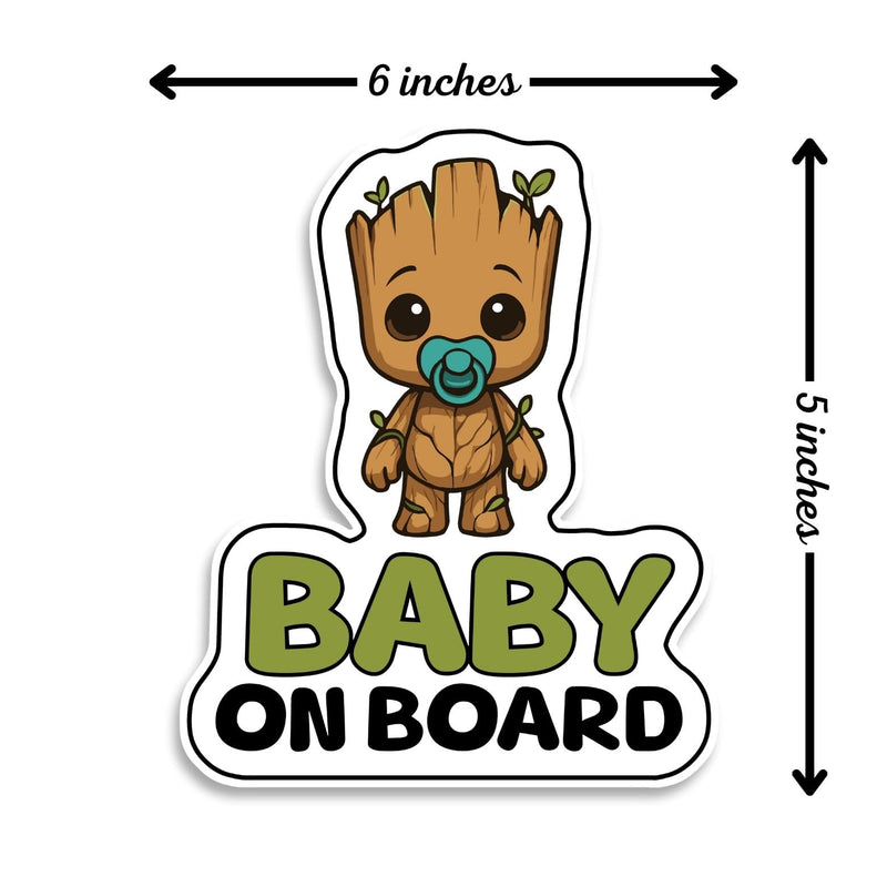 Baby on Board Signs for Car, Superhero on Boardl, Waterproof and UV-Resistant Baby on Board Sticker, Durable Sign for Safety Awareness, Easy to Apply for Window or Bumper