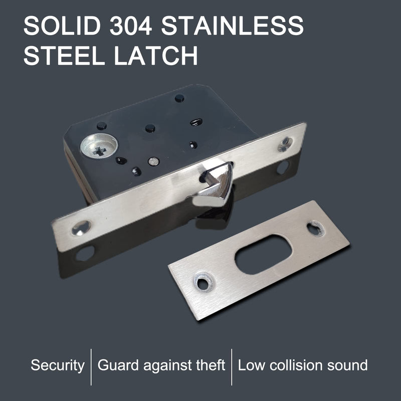 6.3" Privacy Pocket Door Lock Hardware、Sliding Barn Door Lock with Keys、Concealed Recessed Door Handle Door Lock Furniture Hardware Door Locks for Many Scenarios Bathroom, Barn,Bedroom (Silver) Silver