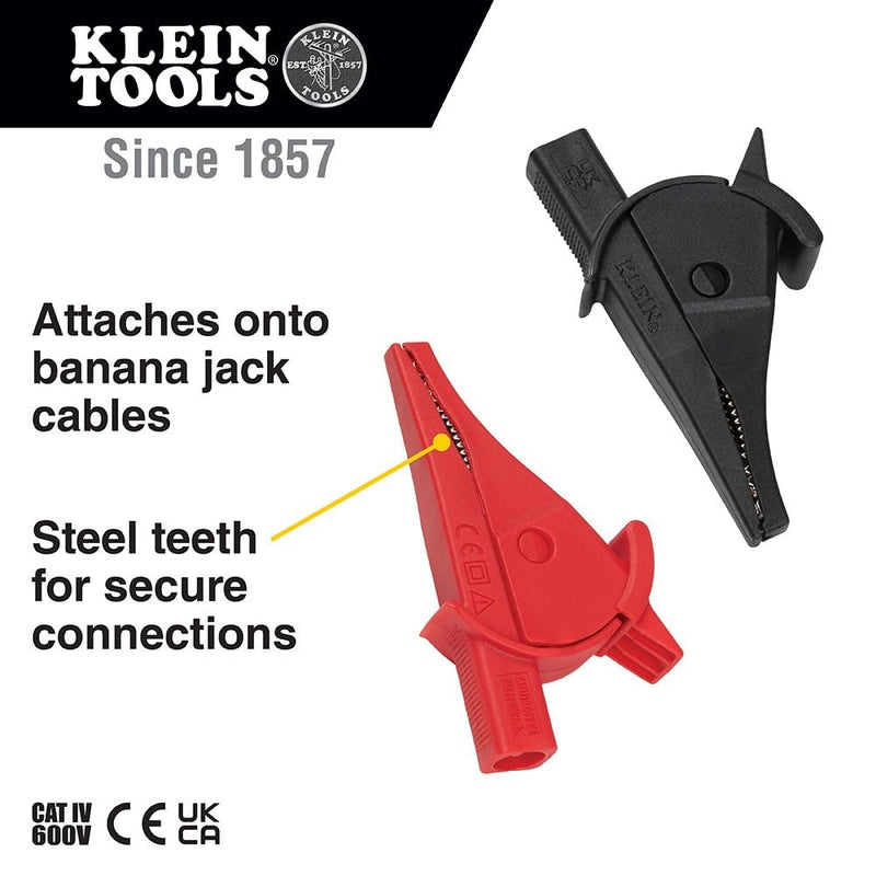 Klein Tools 69360 Alligator Clips, Outlet Tabs/Prongs Circuit Connectors Accessory Pack, Use with Klein Tools Cat. No. ET450, 5-Piece