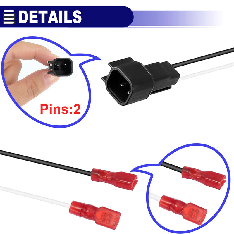 72-5600 Speaker Harness Replacement for Ford F150 F250 Escape | Mustang Lincoln Mercury Mazda Speaker Wiring Harness Adapter - 4 PCS Glossy Black