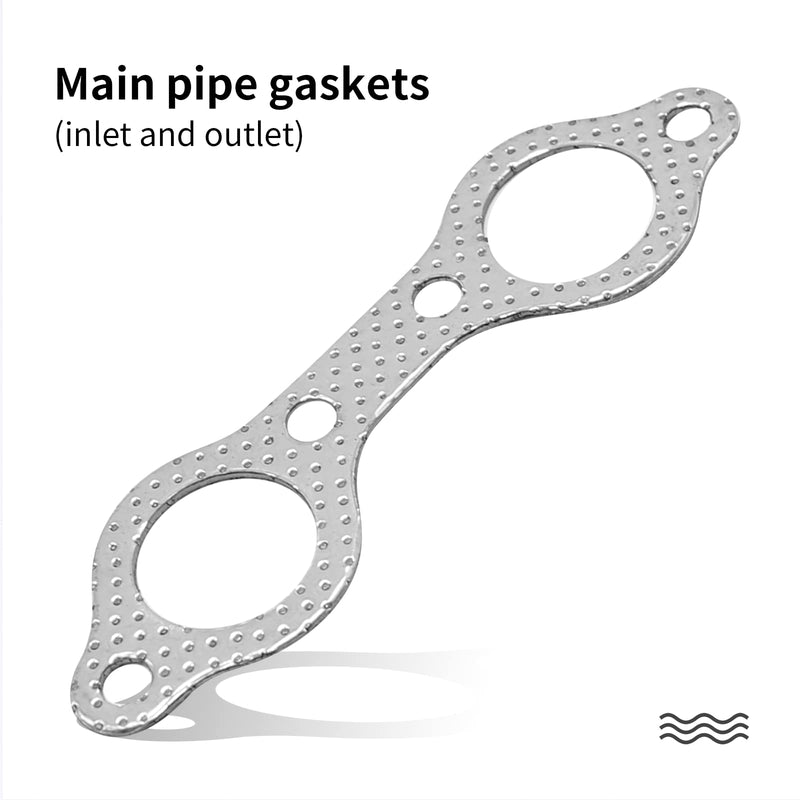 Exhaust Pipe Donut Gasket Replacement for Polaris Ranger XP 800 4x4 EFI 2010-2012G, Manifold Gasket + Gasket Seal + Spring