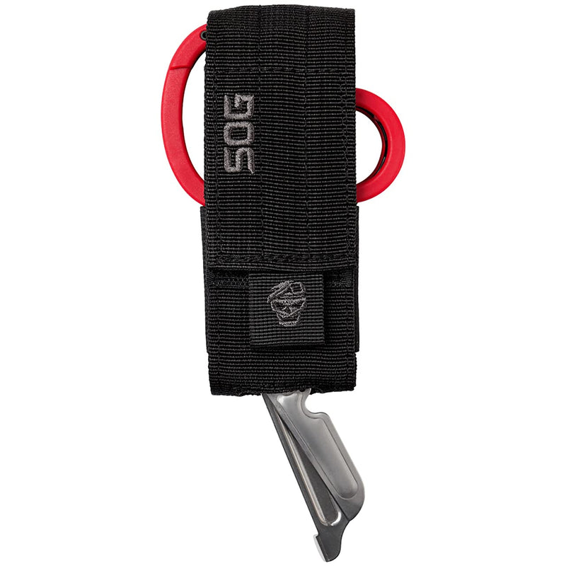 SOG ParaShears Lightweight Backcountry Stainless Steel Multi-Tool, 11 Tools Compound Leverage Technology, Red