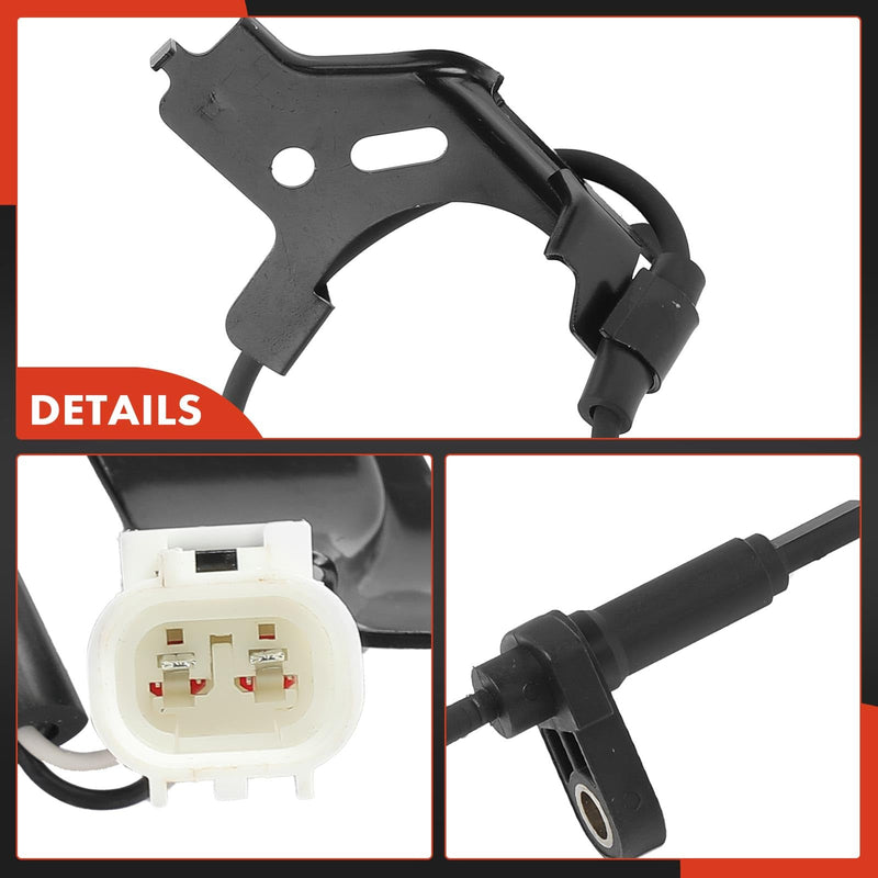 A-Premium Rear Right ABS Wheel Speed Sensor Compatible with Lexus RX350, RX450h 2010-2015 [AWD] Rear Passenger Side, Replace# 895450E020, 8954548051
