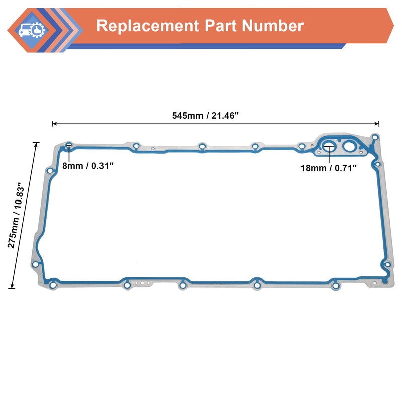 ZONFANT Engine Oil Pan Gasket Set, Compatible with Chevy GMC Cadillac Vehicle 4.8L 5.3L 6.0L 6.2L Silverado Suburban Tahoe Trailblazer Sierra Yukon Escalade, Replace #OS30693R 12612350 OS30693R