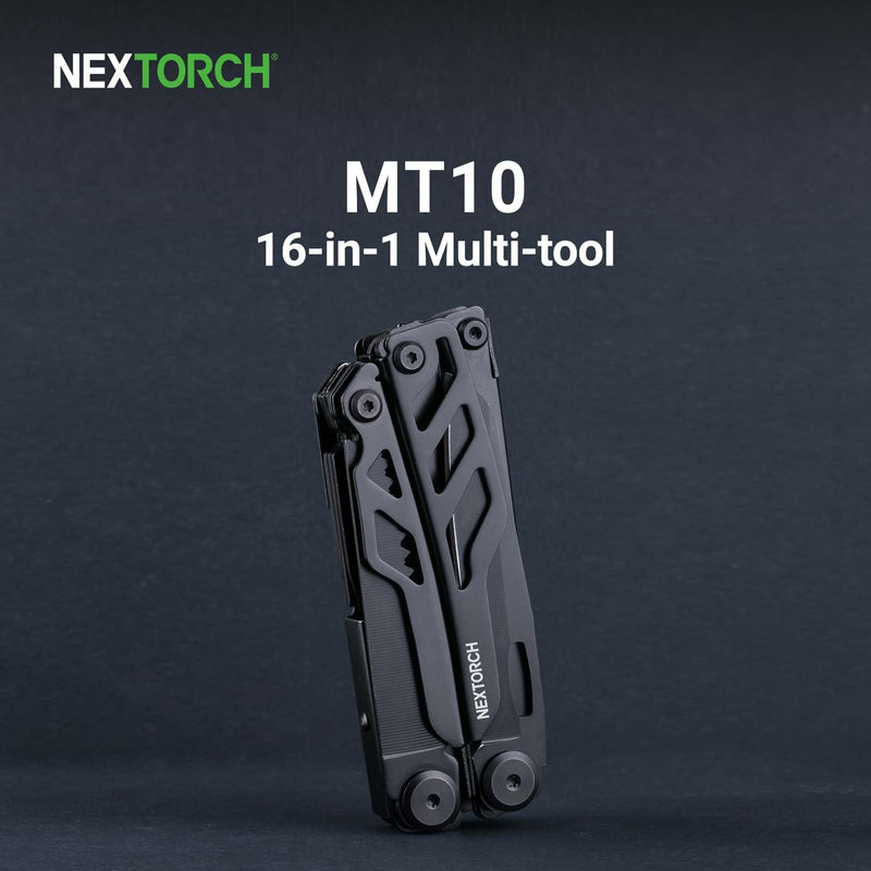 NEXTORCH MT10 16-in-1 Multi-Tool, Stainless Steel Multitool Pliers with 50Cr15MoV Pocket Knife, Huge Scissors, EDC Multitool Utility Tool for Camping Outdoor Activities