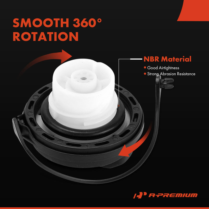 A-Premium Fuel Tank Filler Cap Compatible with Hyundai Elantra, Sonata, Santa Fe, Accent, Tucson, Genesis, Veloster, Kona, Palisade, Ioniq, Azera, Veracruz, Venue, Equus & Kia Soul & Genesis G80