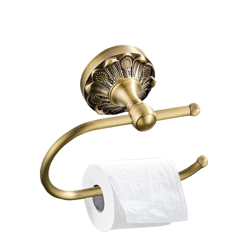 Brused Bronze Toilet Paper Holder Wall Mounted 18.5cm/7.28'' Antique Brass Tissue and Towel Holder for Bathroom or Kitchen Room Vintage Design (Brush Bronze) Brush Bronze