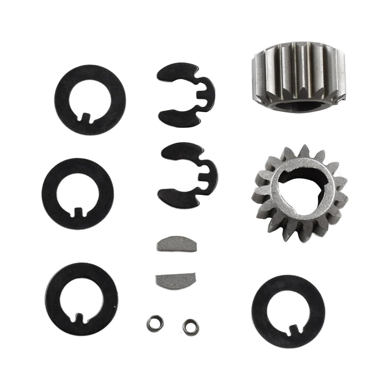 Pinion Gear Kit 105-3040 Recycler Rear Wheel Gear Kit for Toro 22 Recycler Lawn Mower, 105-3040 Pinion Gear, 105-6840 Thrust Washer, 65-2720 Ring Clip, 39-9650 Compression Spring, 612066 Key