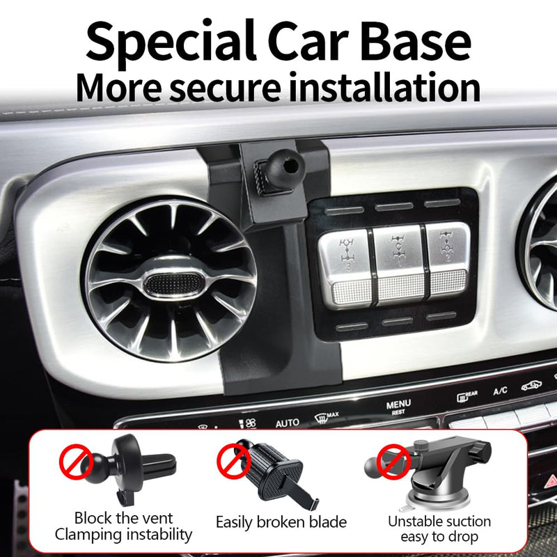 Magsafe Car Magnetic Phone Mount for Mercedes Benz G-Class 2019 2020 2021 2022 2023 2024 G Wagon G550 G500 AMG G63 G55 W463 Auto Accessories Cell Phones Holder Fast 15W Wireless Charger for 2019-2024 Benz G-Class