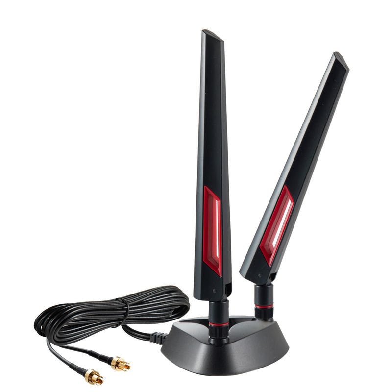 9dBi WiFi 7 Tri-Band Magnetic Base Gaming Antenna with New Connector for ASUS ROG Strix X870E-E X870-A X870-Plus B650-Plus ASUS Prime TUF Gaming and More PC Desktop Computer Gaming Motherboard