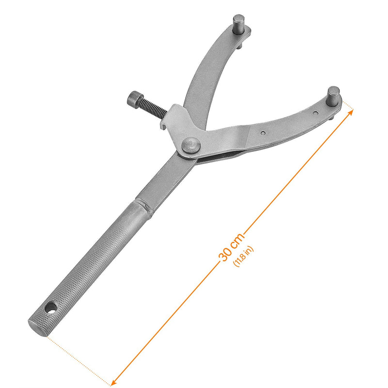 Adjustable Locking Spanner Wrench Clutch, Wrench Holder Hub Rotor Flywheel Sprocket Spanner Wrench Set Fan Clutch Removal Tool for Scooter Motorcycle Accessories