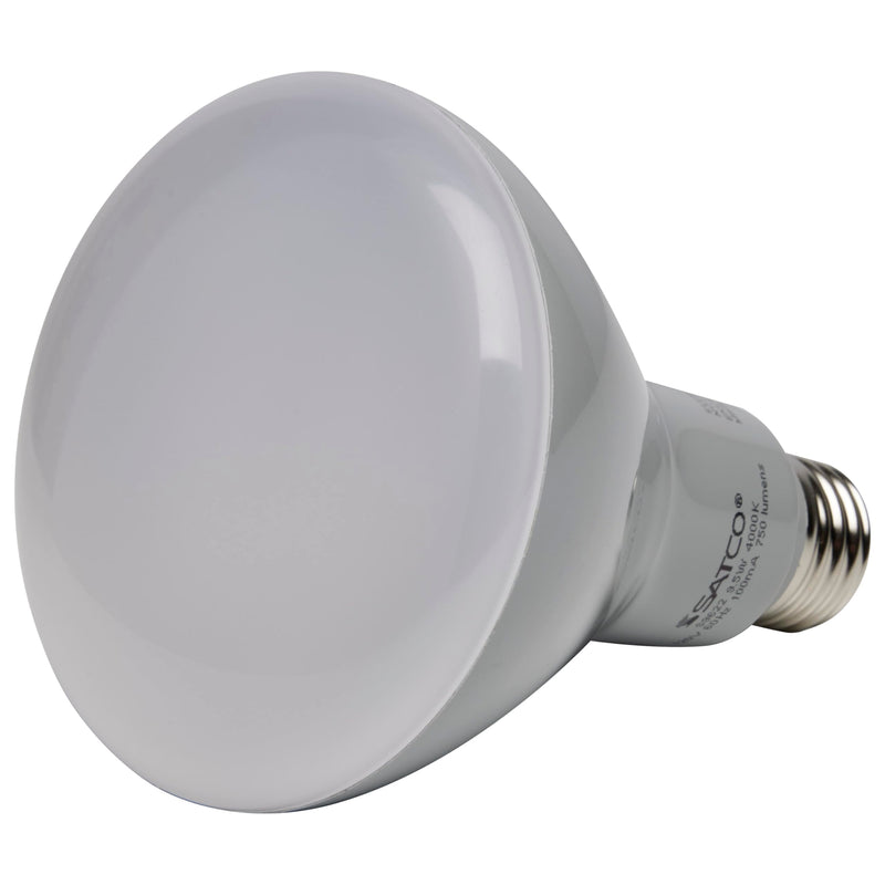 Satco S9621-9.5 Watt BR30 LED Reflector Soft White Light Bulbs - 105 Degree Beam Angle - 3000K - E26 Medium Base - 120 Volt - Dimmable - 750 Lumens - 6 Pack