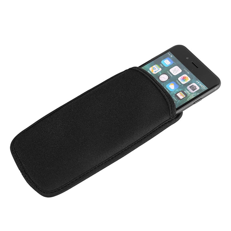 Direct-Insert Neoprene Waterproof Phone Pouch (6.3-7.2") Shockproof Scratch-Resistant Black
