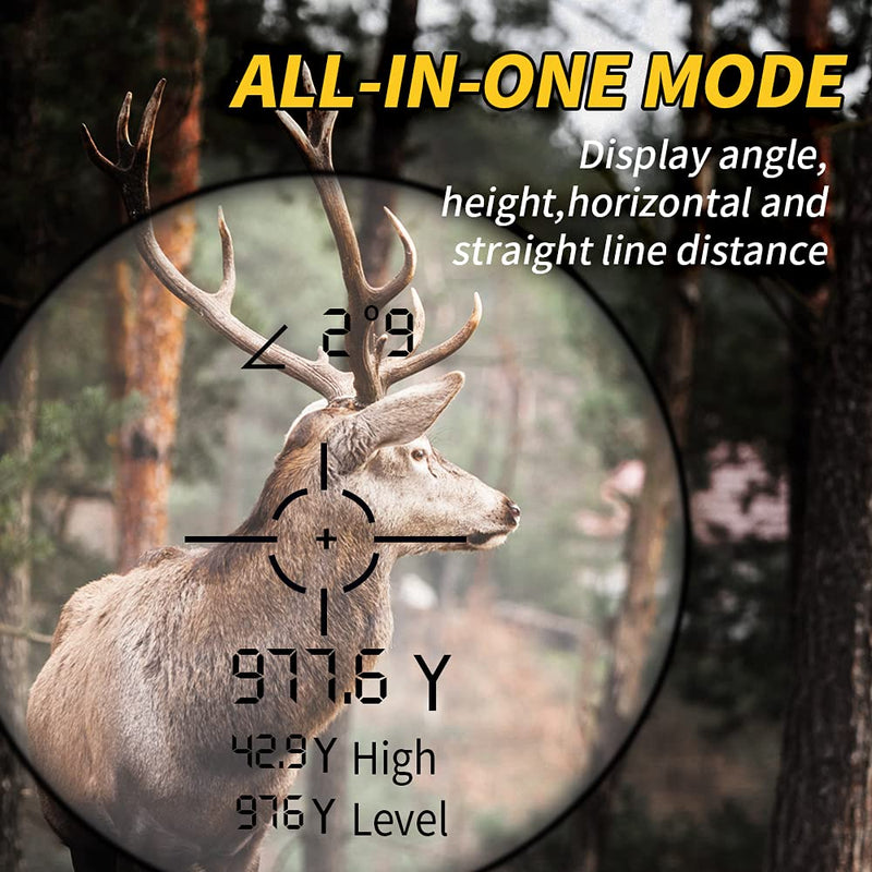Hunting Laser Rangefinder with Rechargeable Battery 1000 Yards Hunting Range Finder with Target Acquisition Technology Easy-to-Use Clear Accurate Rangefinders for Hunters 1000Y Camo New