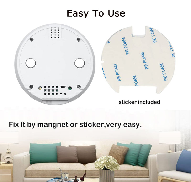 WiFi Smart Thermometer: WiFi Temperature Sensor with 1M Waterproof External Probe, App Alert & Buzzer Alarm, Digital Remote Temperature Gauge for Refrigerator, Fish Tank, Pet