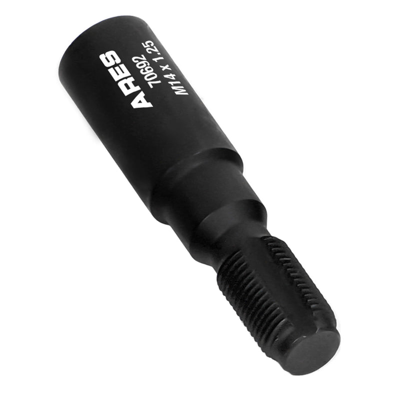 ARES 70692 – M14 x 1.25 Limited Access Spark Plug Thread Chaser Tool – Low Profile Design for Confined Areas – 5/8-Inch Hex Head with 3/8-Inch Square Drive Design for Superior Versatility