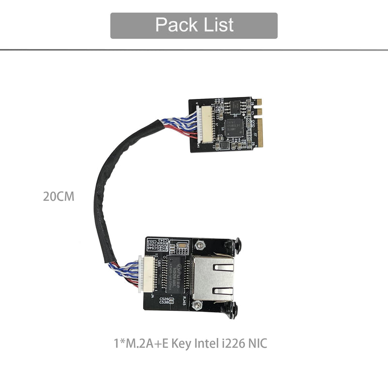 M.2 A E Key to 2.5 Gigabit Ethernet,Support youyeetoo X1X86 SBC, Intel i226 2.5G Ethernet Server NIC, Interface Card10/100/1000/2500 Mbps RJ45 LAN, Support 2230 M.2 A+E Key