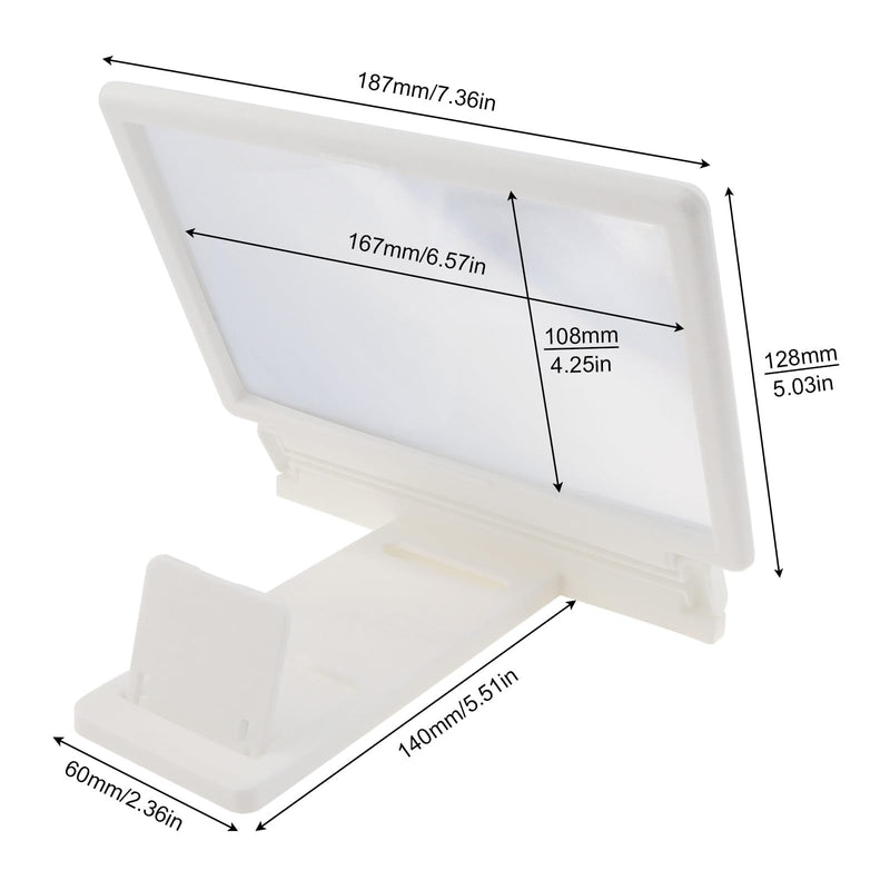 OriGlam Phone Screen Magnifier, Portable Foldable Mobile Phone Stand Holder, 3D HD Magnifing Screen Enlarger Phone Magnifier Projector Screen for Movies Videos Gaming (8 Inch)