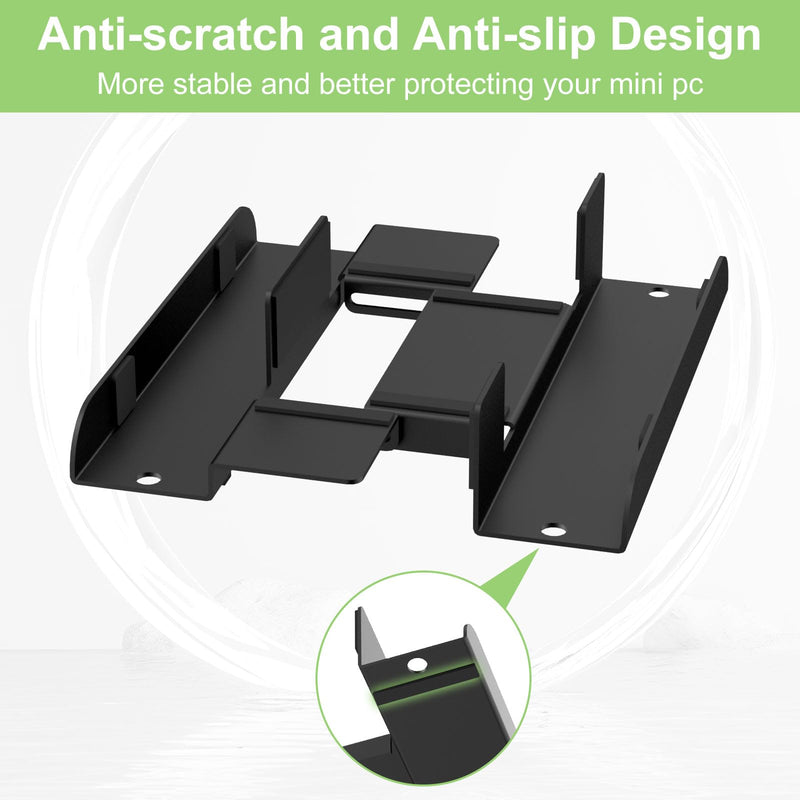 Universal Mini PC Desk Stand for Dell HP Lenovo Adjustable Vertical Desk Stand for Dell OptiPlex MFF 7050 7060 Lenovo ThinkCentre M910Q M700 HP EliteDesk 800 Mini PC Desk Mount Holder