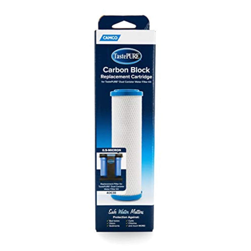 Camco 40638-A Carbon Block Replacement Cartridge 1 Count (Pack of 1)