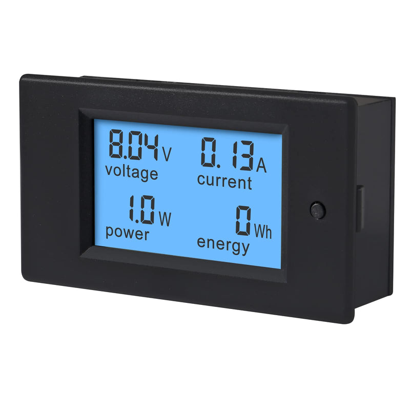  [AUSTRALIA] - 2 Pack DC 6.5-100V 0-20A LCD Display Digital Ammeter Voltmeter Multimeter Current Voltage Power Energy Battery Monitor Amperage Meter Gauge