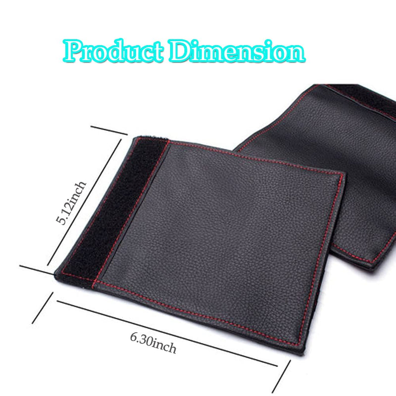 Car Grab Handle Cover,Soft Car Handle Protector,Car Grip Gloves, PU Leather Material,Interior Accessories for Most Cars,2Pcs Black Stitches