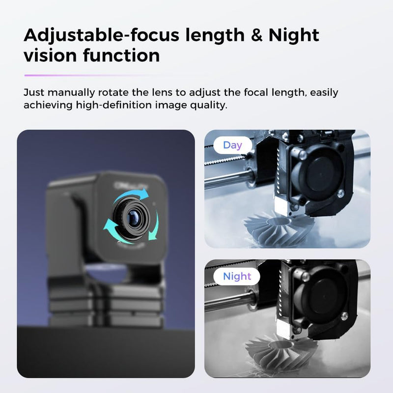 Creality Nebula Camera, 3D Printer Camera for 24H Real-Time Monitoring, Time-Lapse, Spaghetti Detection, WiFi Connection Fits for Sonic Pad, Nebula Pad, Ender 3 V3/Plus/KE/SE, CR-10 SE