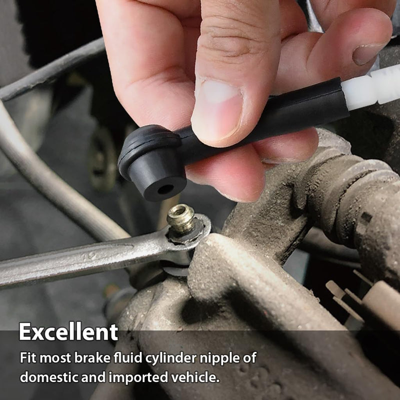 FIRSTINFO F3538 Hydraulic Brake Bleeder One Way Check Valve with Hose and Clamp Brake System Bleeding Tools
