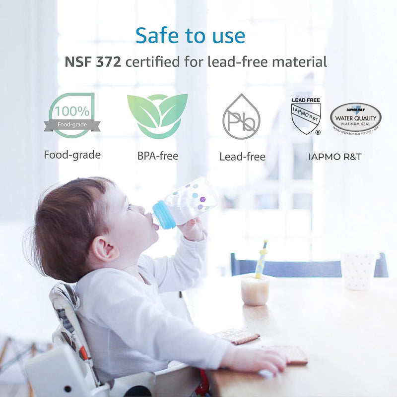 AQUA CREST AP517 Under Sink Water Filter, Replacement for Aqua-Pure® AP517, AP51711, AP510, AP517EA, NSF/ANSI 42 Certified, 6000 Gallons Extended Lifespan, More Pure Enjoyment, 1 Pack