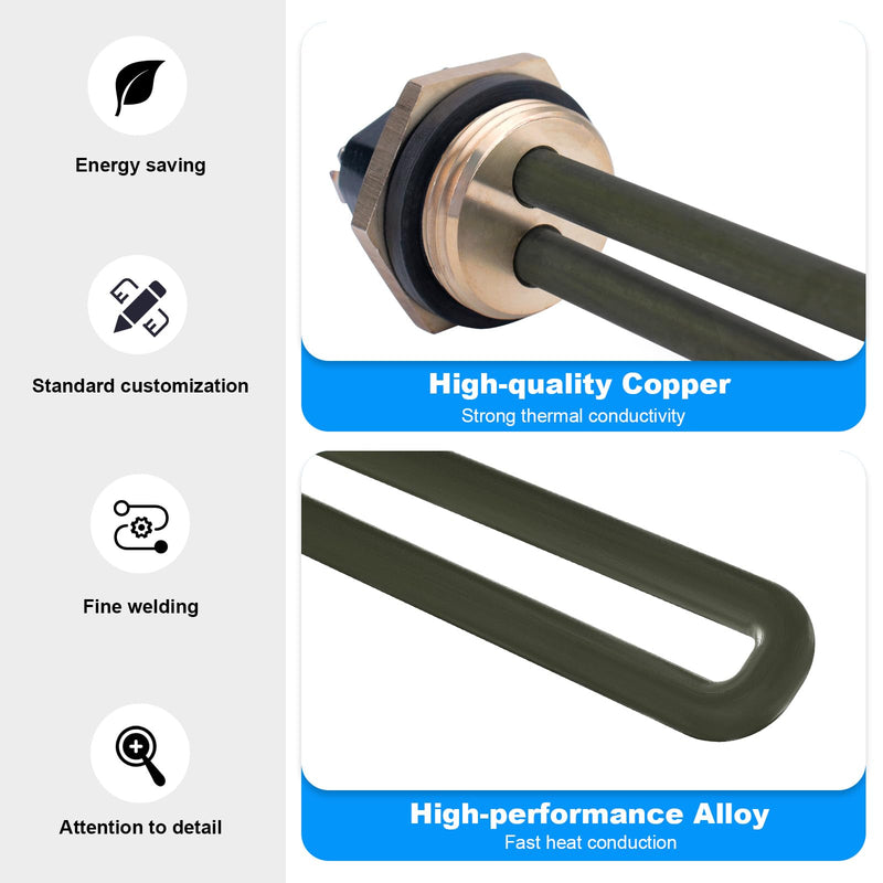 𝟐𝟎𝟐𝟒 𝙐𝙥𝙜𝙧𝙖𝙙𝙚𝙙 520900 RV Water Heater Element FOR Suburban RV SW Series Electric Water Heater Parts 520789 232794,Fit 1440W 120V Suburban RV Water Heater Element - (Screw-In type)