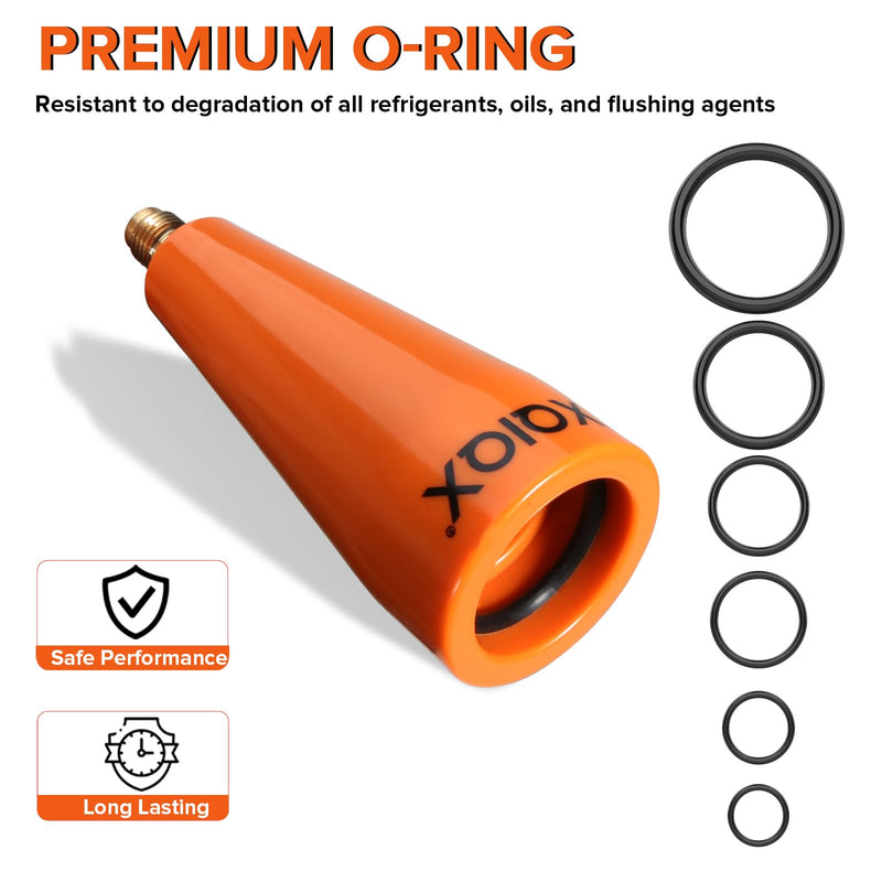 TFXNPB Nitrogen Purge Boot, HVAC Nitrogen Purge Tool for Purging and Brazing Refrigeration Tube (3/8" to 1-1/8" OD ACR), HVAC Tools for Nitrogen Purge Regulator Brazing Adapter