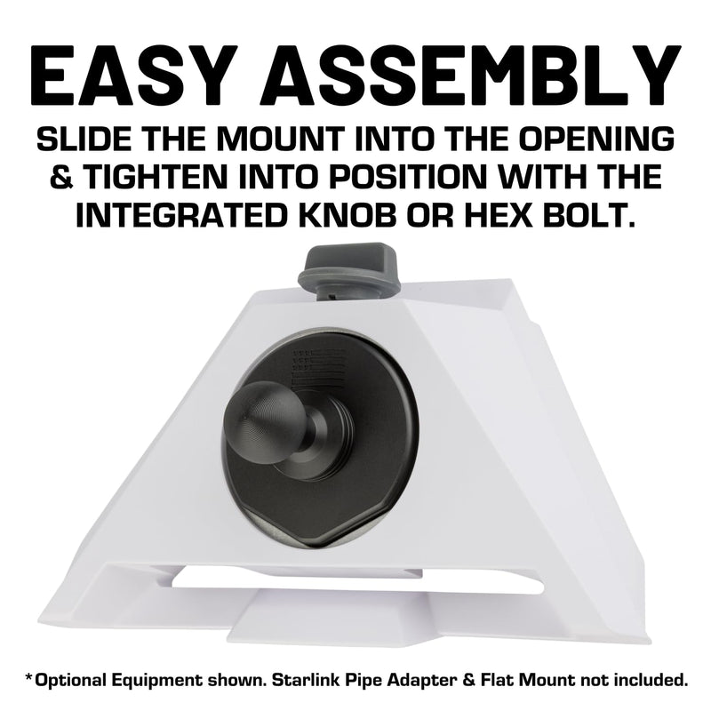 Bulletpoint Mounting Solutions Aluminum Satellite Mount with 20mm Ball Compatible with Starlink Mini