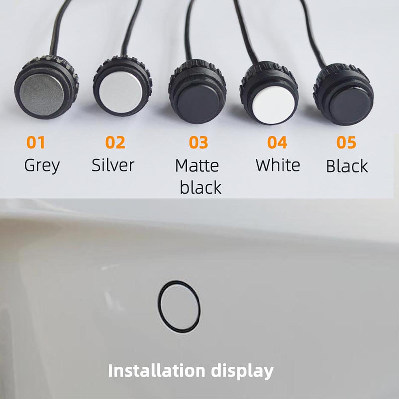 Car Parktronic Parking Built-in Plane Sensors Rear Reversing Backup System with 4 Sensors LED Light Distance Display Warning Buzzer Distance Detection… Silvery
