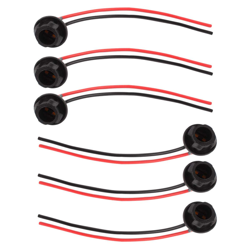 WINKA T10 194 Extension Harness Plugs Connectors Wiring Sockets for car 6Pcs T10-Socket*6