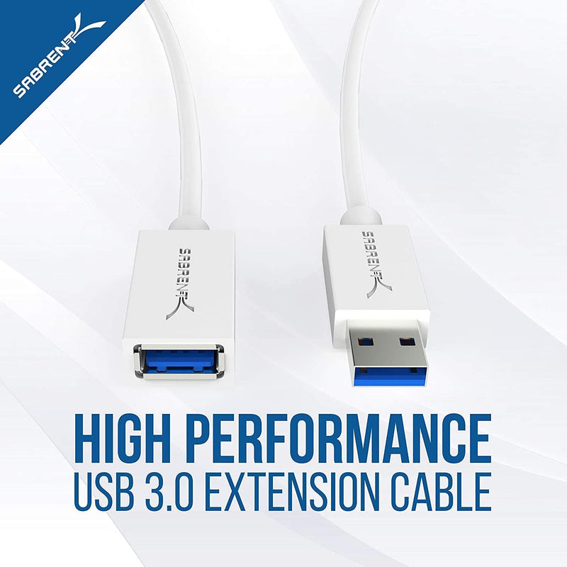 Sabrent Premium 3-Port Aluminum Mini USB 3.0 Hub + 22AWG 6 Feet USB 3.0 Extension Cable