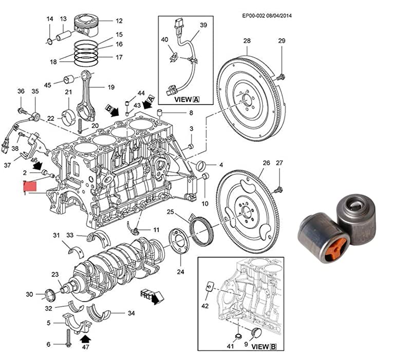 2pcs car Original Oil By-Pass Walve One-Way Valve For Chevrolets Cruze 1.6L 1.8L Epica 1.8 AVEO 55563957 90530050 55556227 Engine New Oil- Flow Red opel Zafira Oil check Automobile Accessories
