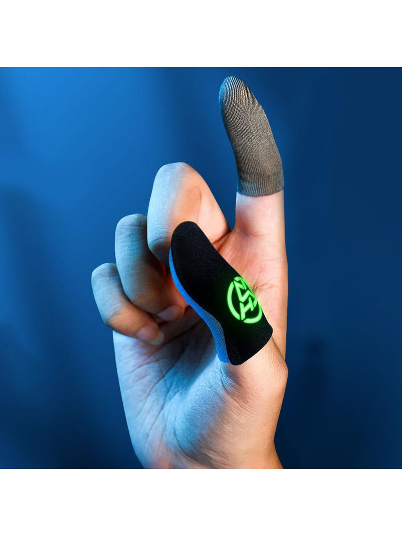 Finger Cover, 1 Pair Gamer Sleeve Sweatproof Dedales Gamer Finger Cover Touch Displa Fingertips Sleeve for Mobile Game Accessory