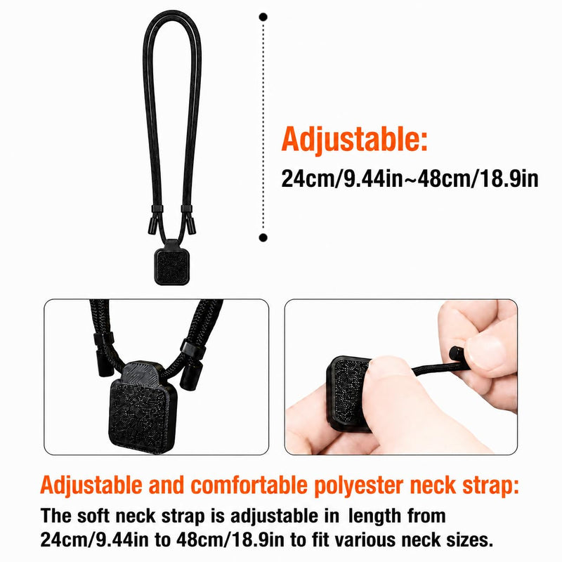 Magnetic Lanyard Compatible with DJI Mic Mini | Lanyard Neck Strap for Dji Mic, Hands-Free Wearing Accessory, Hidden Microphone Necklace Lanyard, for Vlog, Interview, Live